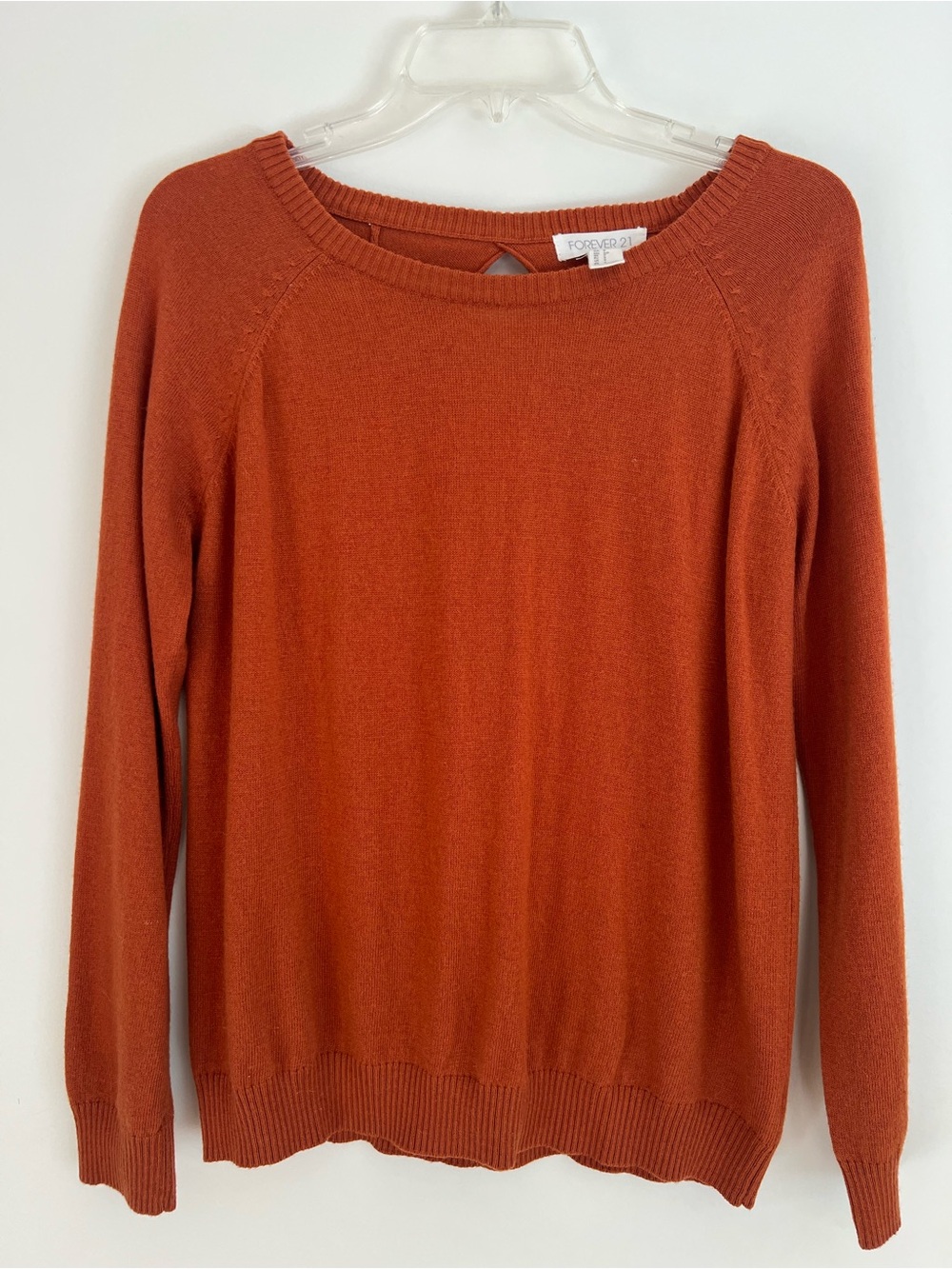 Forever 21 Women's Burnt Orange Scoop Neck Sweater
